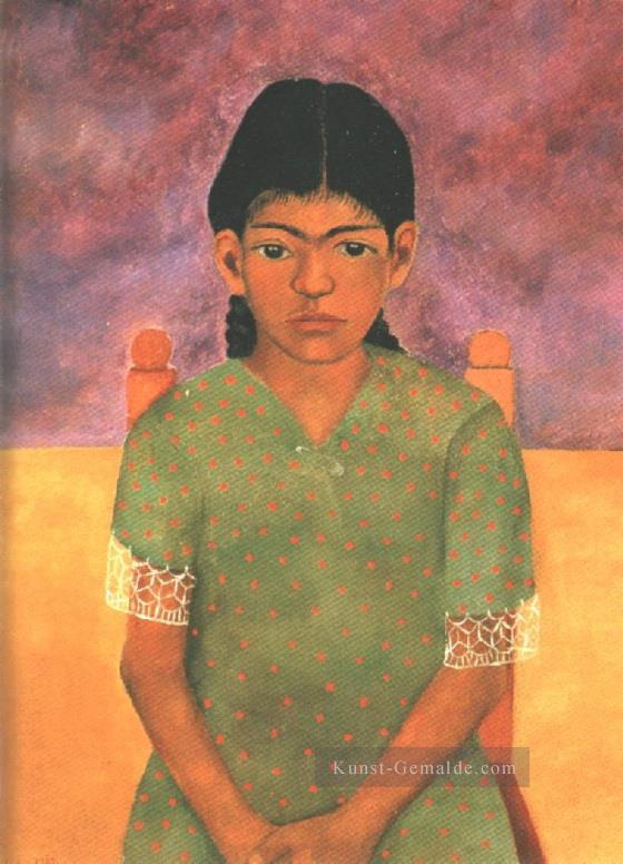 Porträt von Virginia Little Girl Feminismus Frida Kahlo Ölgemälde